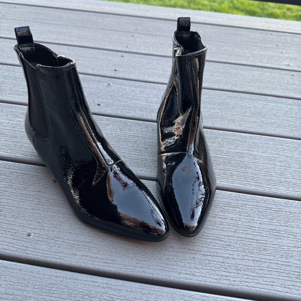 Franco Sarto Patent Leather Ankle Boot NWOT